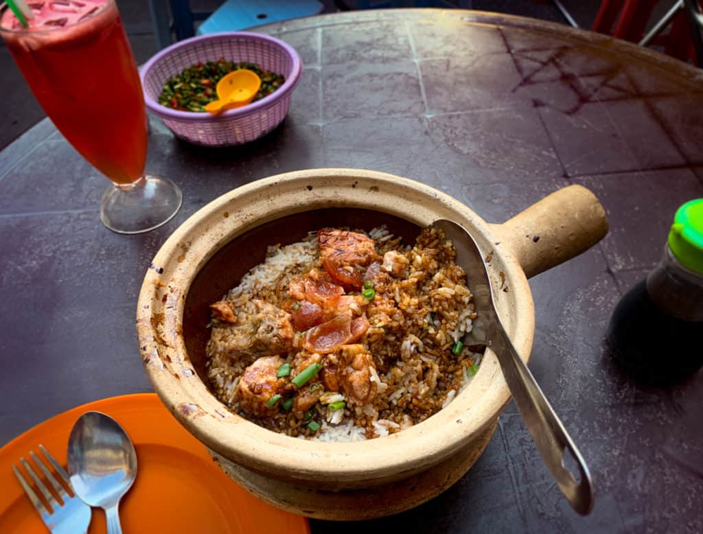 Chicken Rice Claypot dish from Hong Kee in Chinatown, Kuala Lumpur, Malaysia