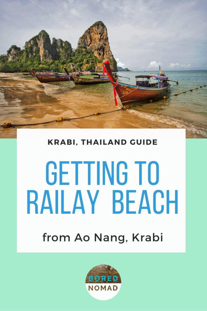 Railay Beach from Ao nang Thailand Pin